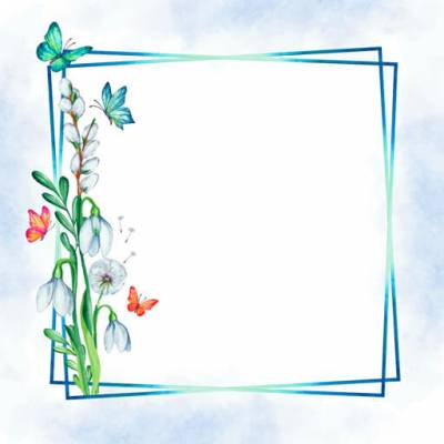 Select the Butterflies and Flowers Frame