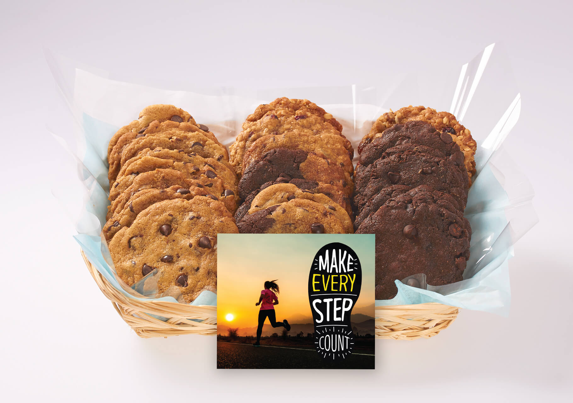 Make Every Step Count Cookie Gift Basket to Inspire