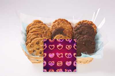 Neon Hearts and Lips Cookie Basket