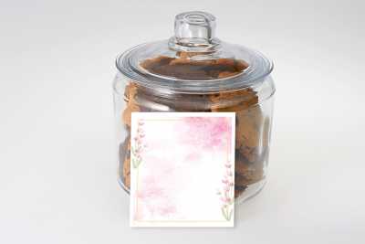 Pink Watercolour Cookie Gift Jar