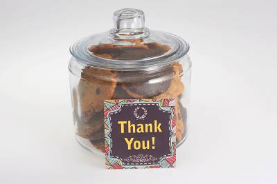 Unique Thank You Glass Cookie Jars