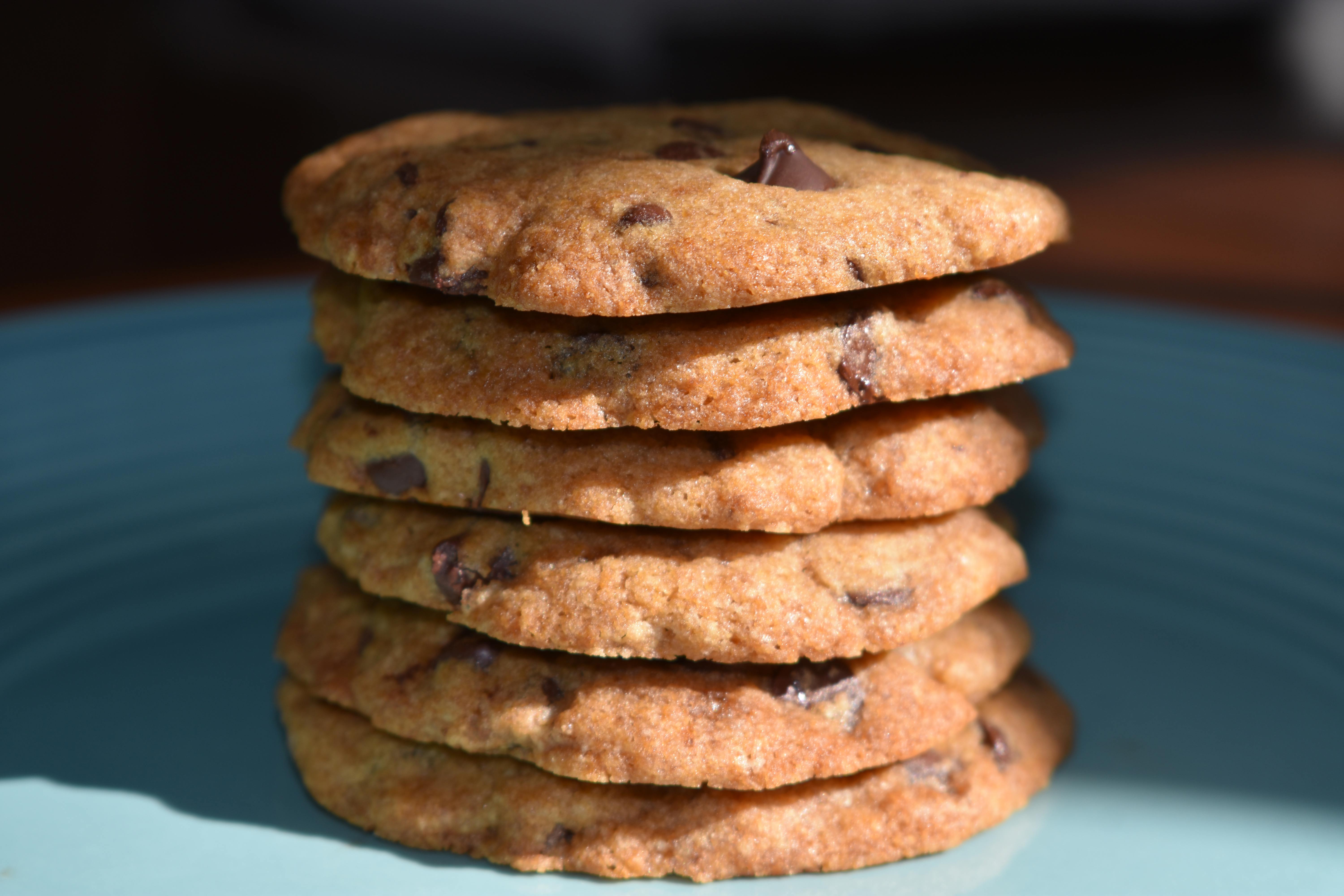 Gluten free vegan cookies stacked
