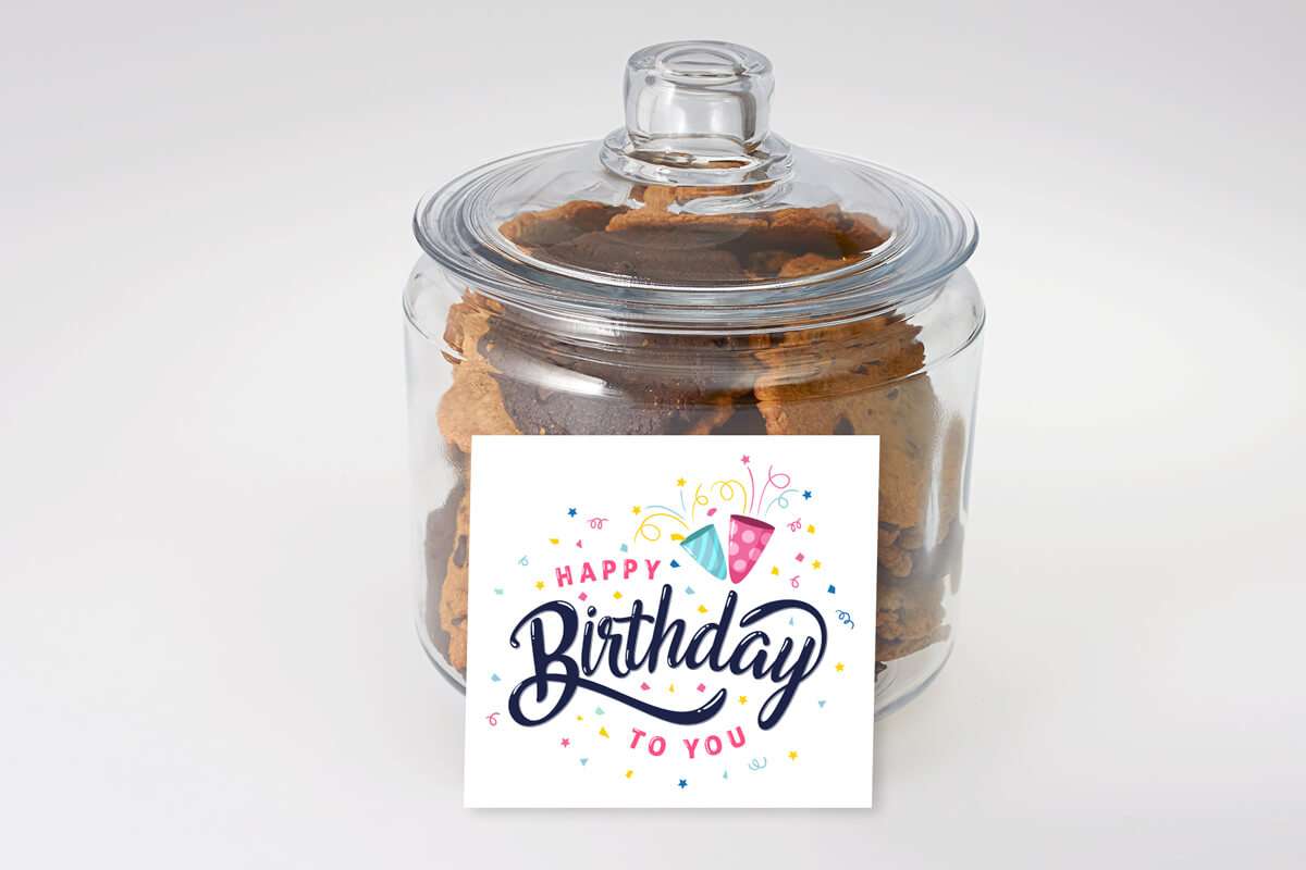 A Confetti Birthday Cookie Jar