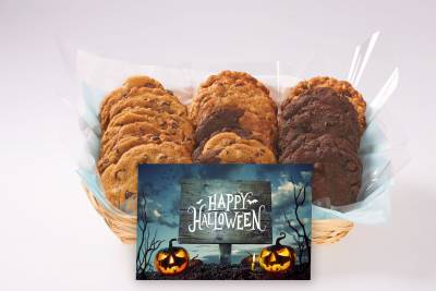 A Spooky Halloween Gift Basket of Cookies