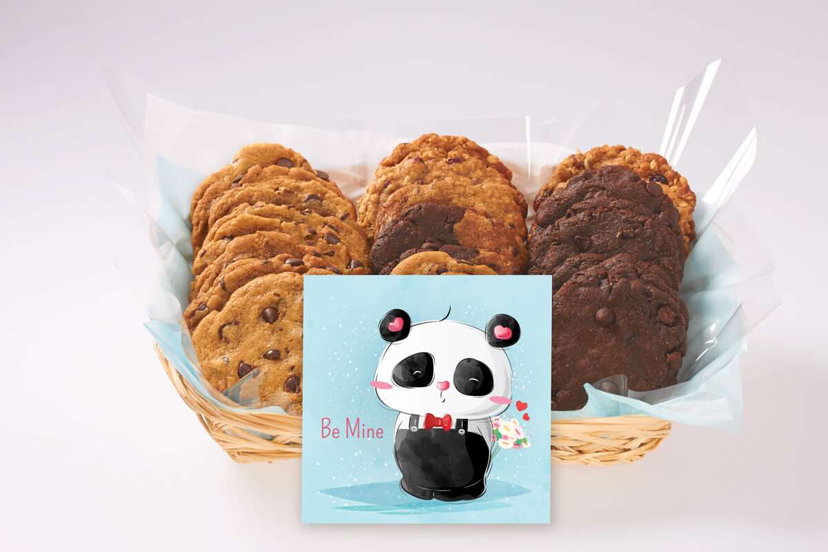 Be Mine Panda Gift Basket