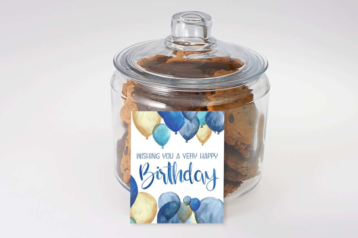 Birthday Balloon Gourmet Cookie Jar
