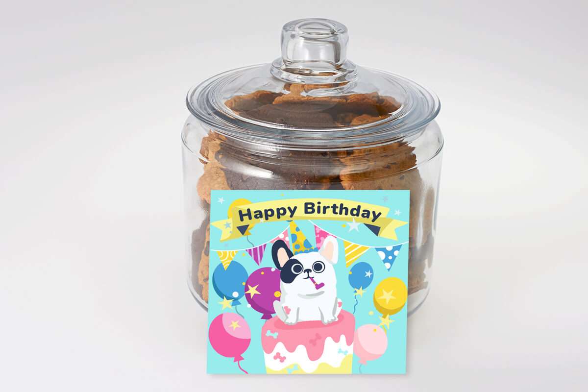 Birthday Dog Cookie Gift Jar
