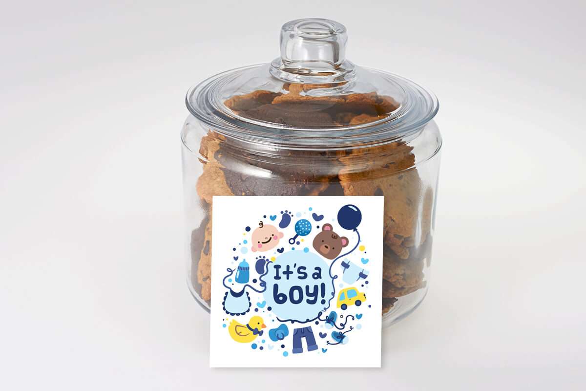 Blue Baby Boy Cookie Jar