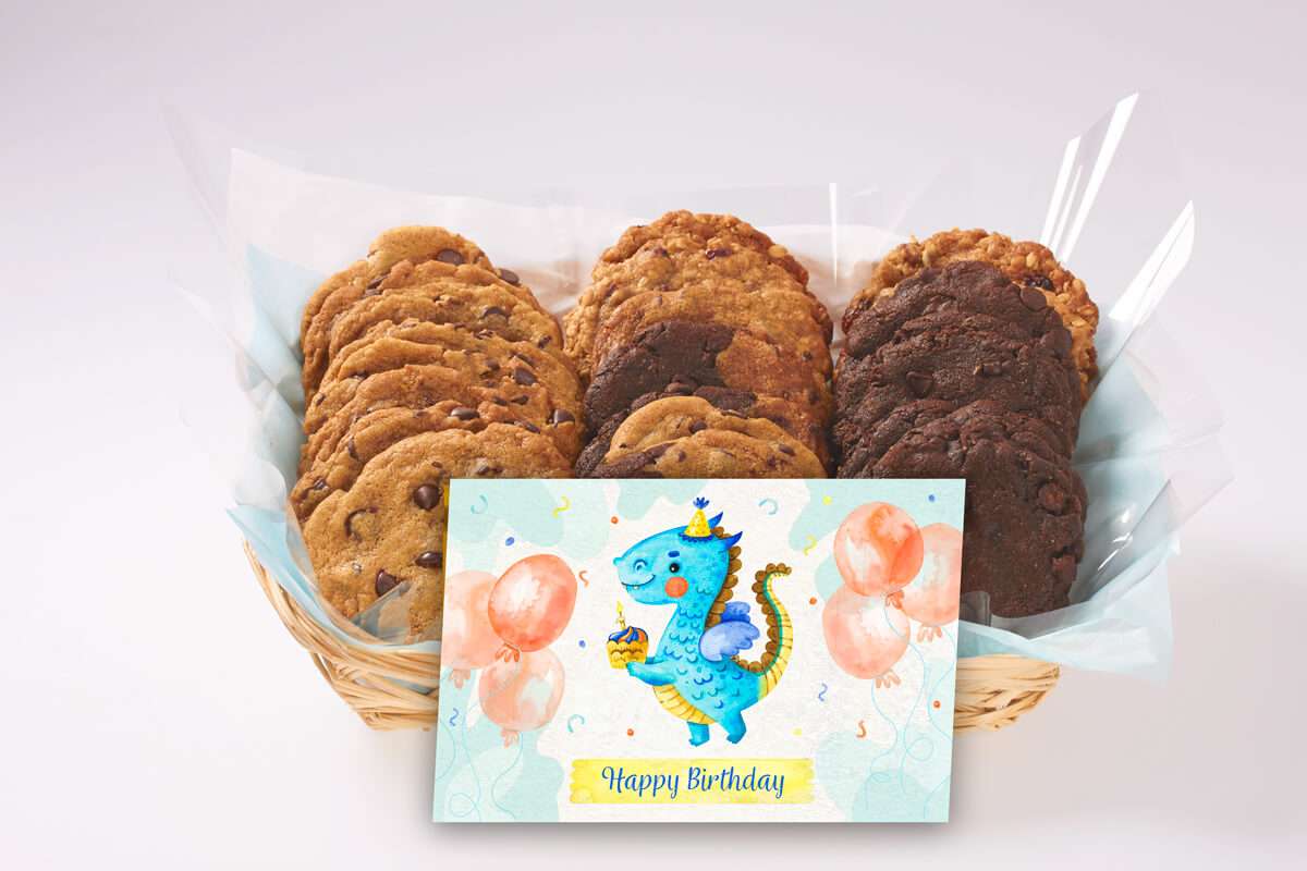 Blue Dragon Birthday Gift Basket