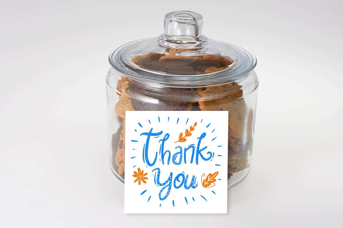 Colourful Thank You Gift Jar