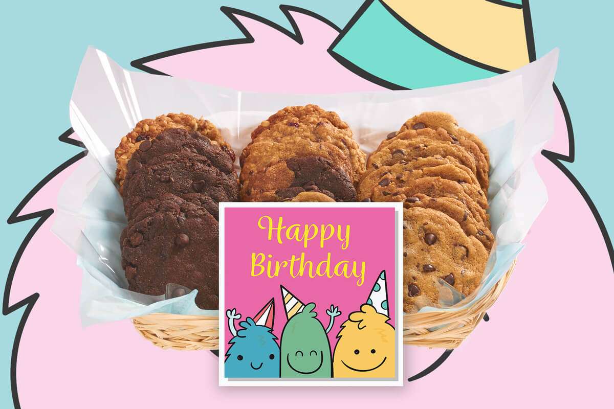 Cute Cookie Monster's Birthday Gift Basket