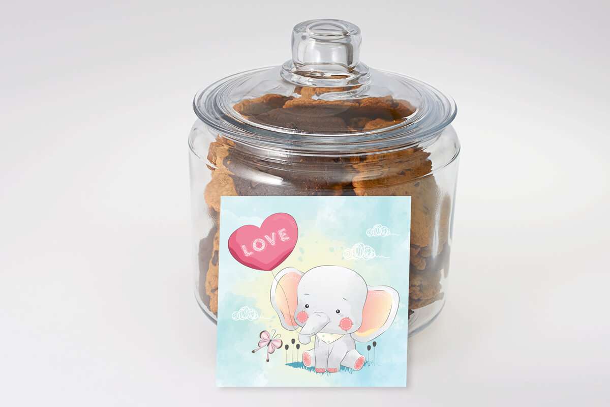 Elephant Love Cookie Jar