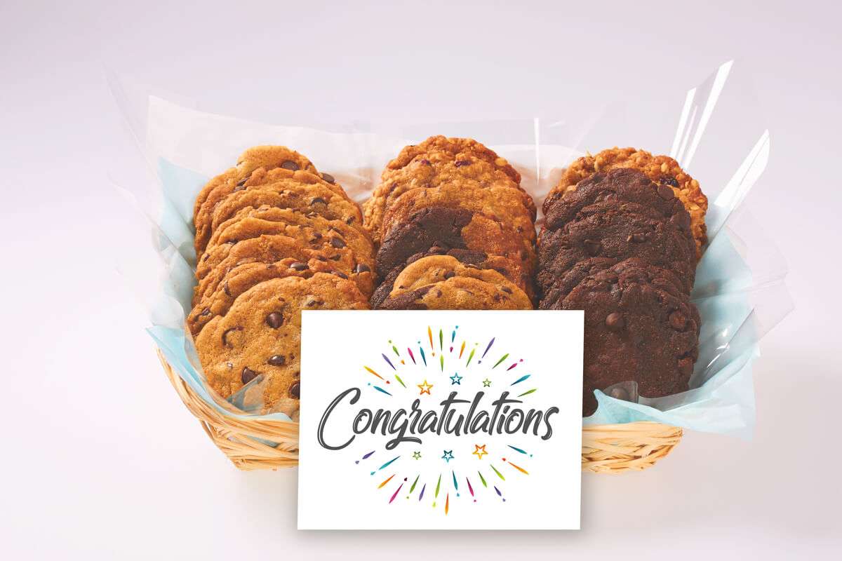 Fireworks Congratulations Cookie Basket