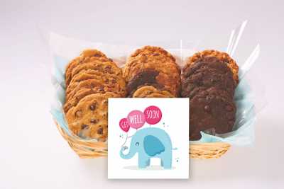Get Well Elephant Cookie Gift Basket