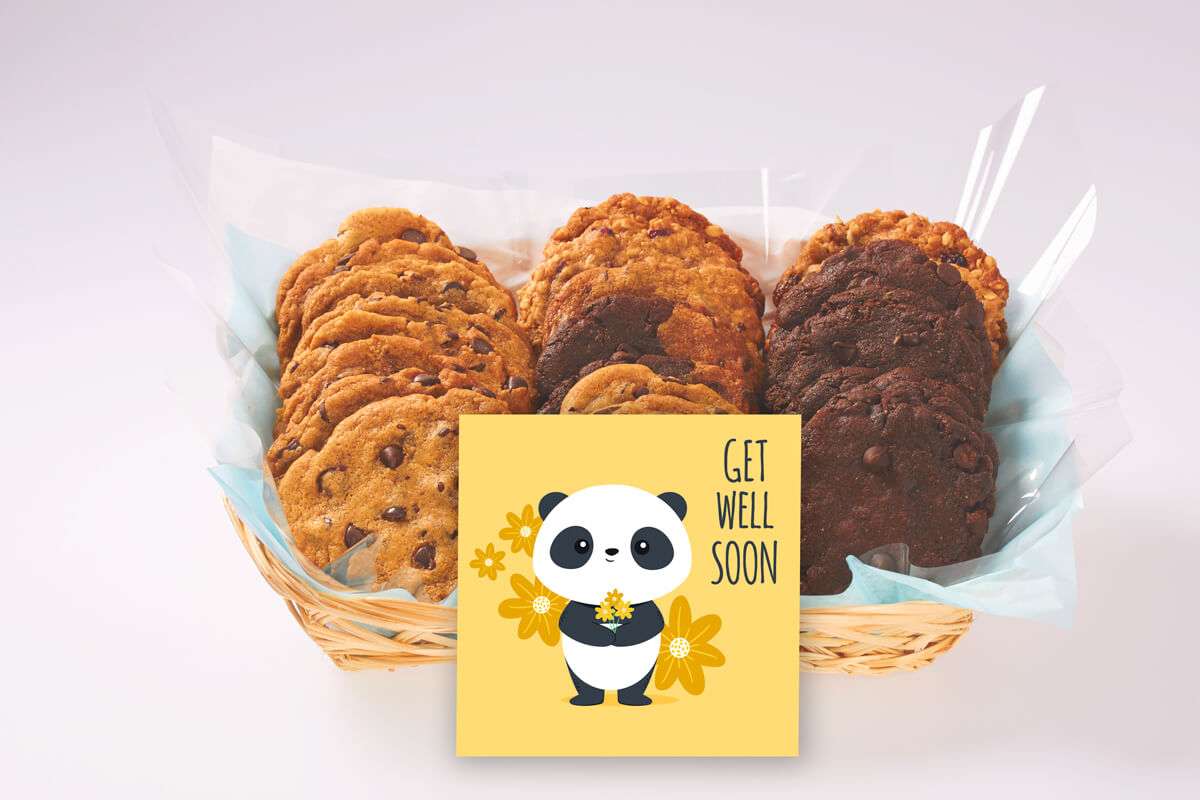Get Well Panda Gift Basket