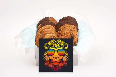 Golden Haired Lion Cookie Gift Box