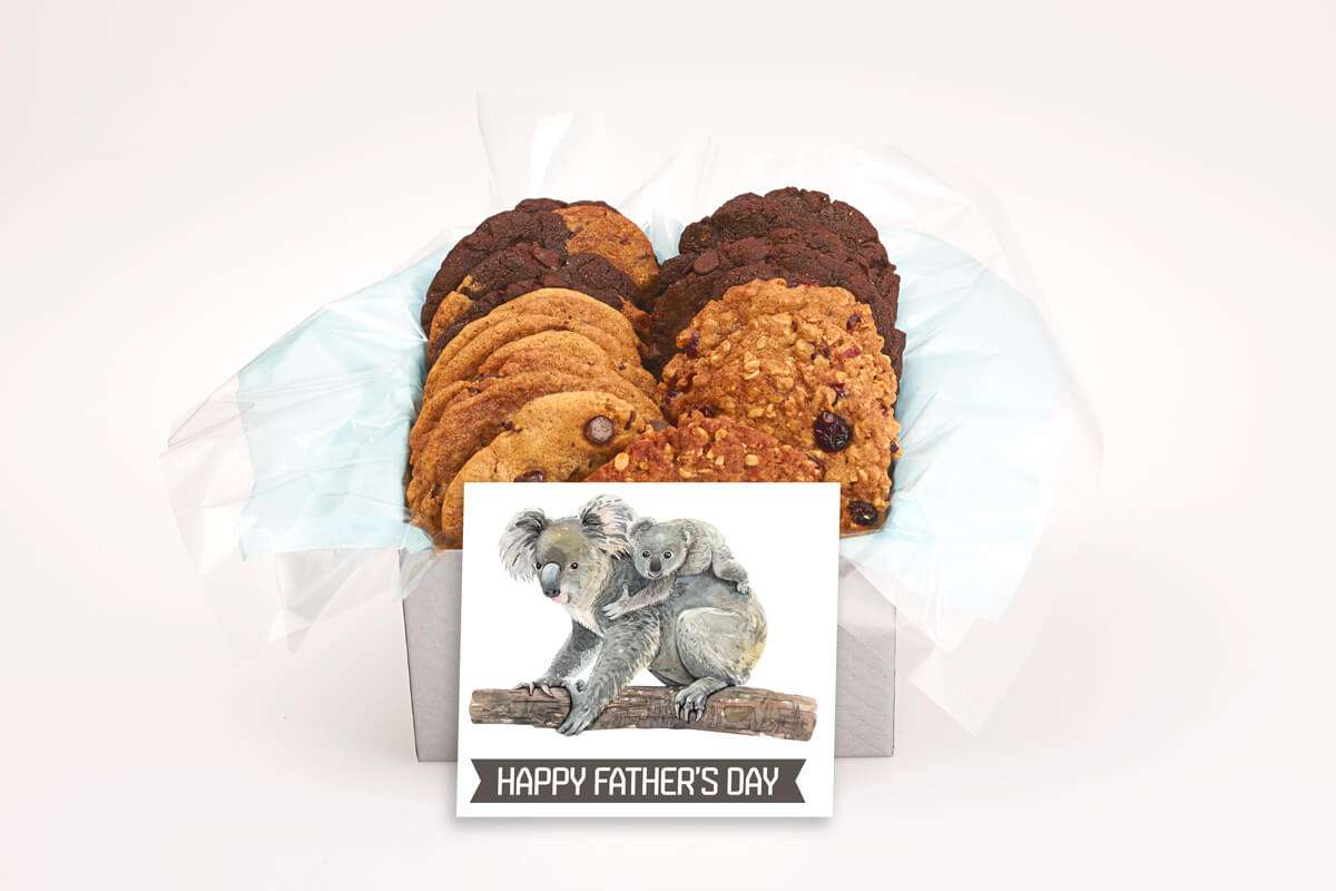 Happy Father's Day Koalas Cookie Gift Box