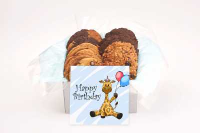 Happy Giraffe Birthday Cookie Gift Box