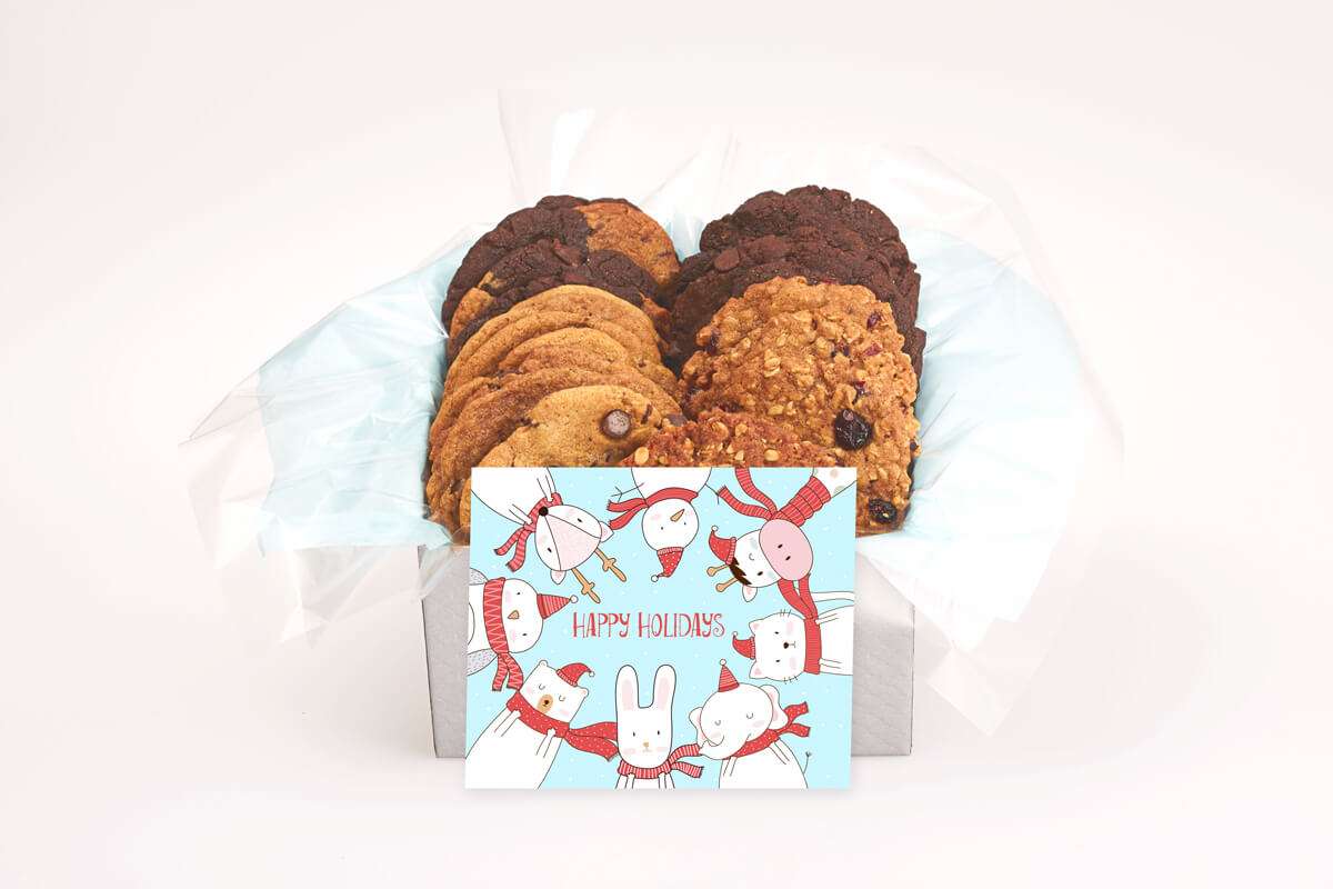 Happy Holidays and Happy Animals Cookie Box