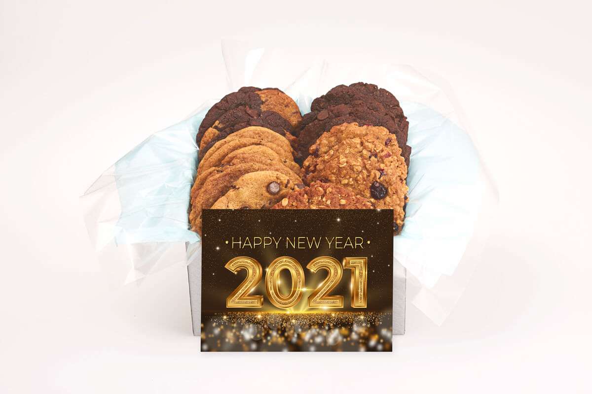 Happy New Year 2021 Golden Gift Box