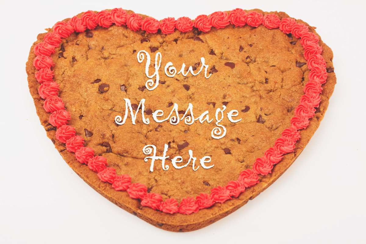 A Giant Heart Cookie Gram