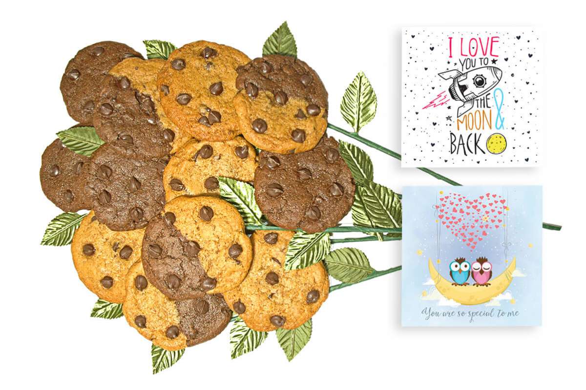 I Love You To the Moon Cookie Gift Bouquet