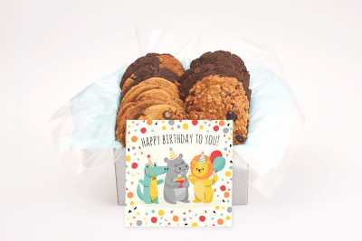 Lion, Hippo and Croc Birthday Cookie Gift Box