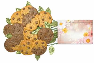 Mixed Flowers Cookie Gift Bouquet