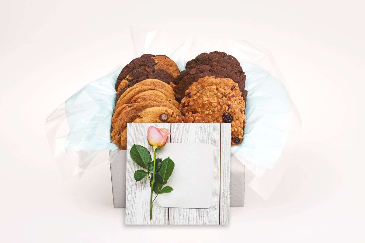 One Pink Rose Cookie Gift Box
