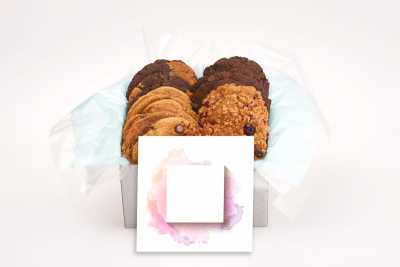 Pink and Purple Watercolour Cookie Gift Box