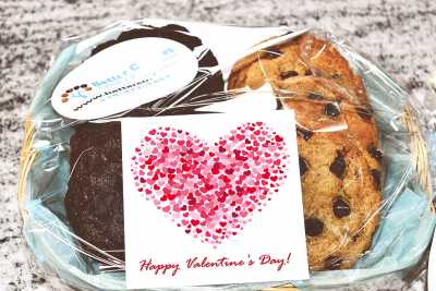 Small Happy Valentine's Day Cookie Gift Basket