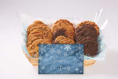 Snowflake Season's Greetings Cookie Basket